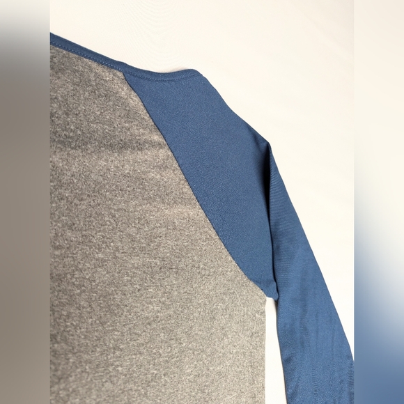 Jersey shirt grey blue Raglan sleeves stretch soft comfortable - Picture 5 of 5